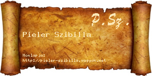Pieler Szibilla névjegykártya
